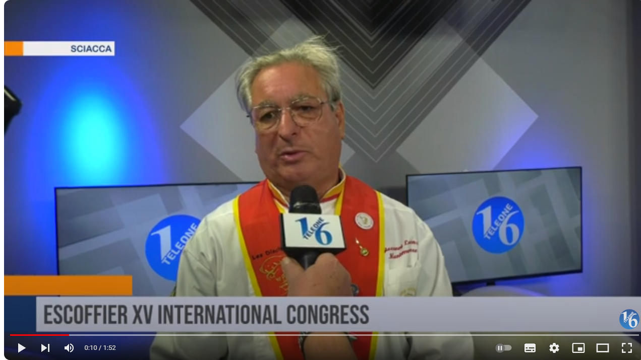 Presentazione di Sciacca Escoffier: XV International Congress, intervista da Tele One 